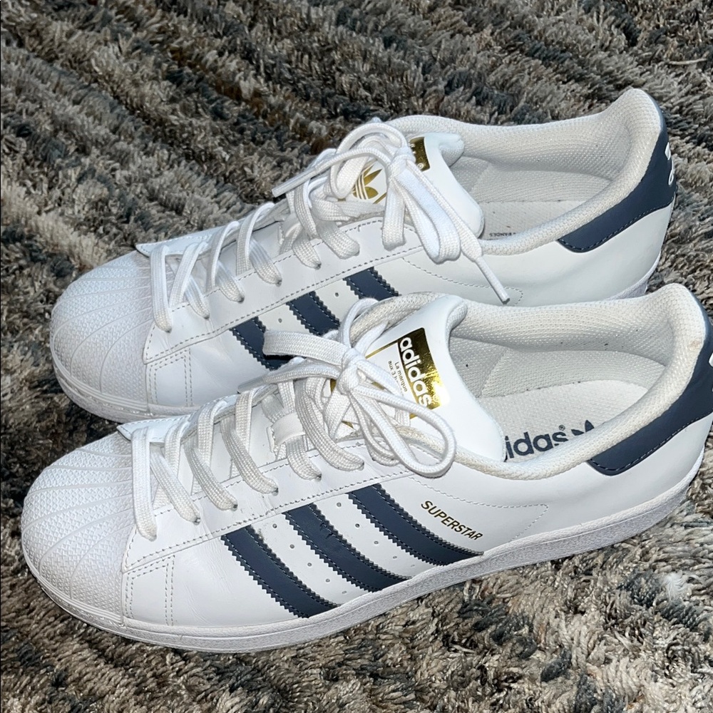 Adidas Superstar White with Black Stripes